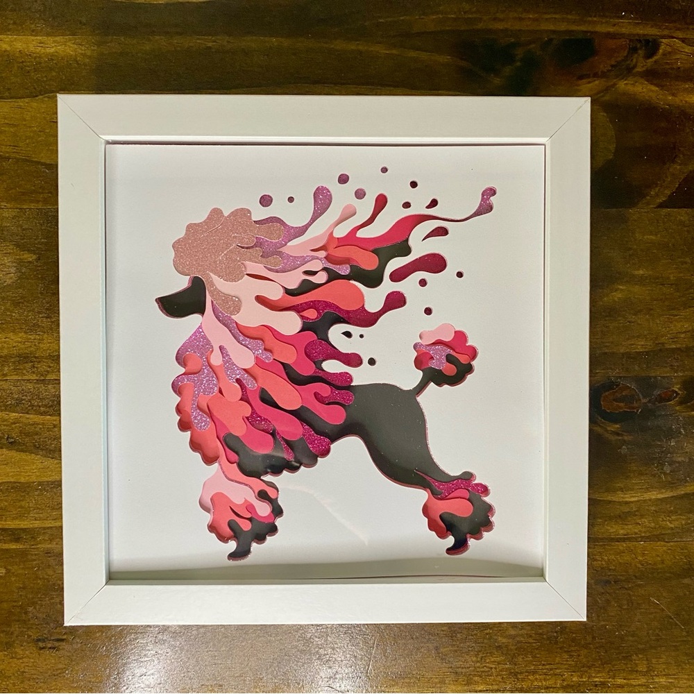 3D Drip Poodle Shadowbox - Picture 5 of 7